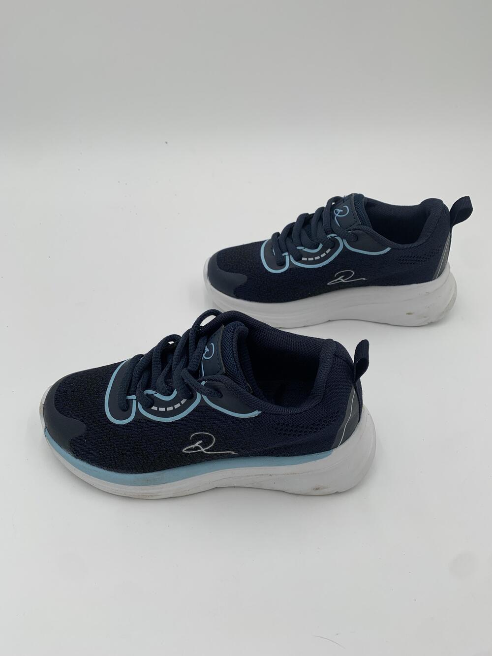 Athletic Shoes Kids Size 12 Navy Blue Mesh Lace Up Sneakers Lightweight DG3194